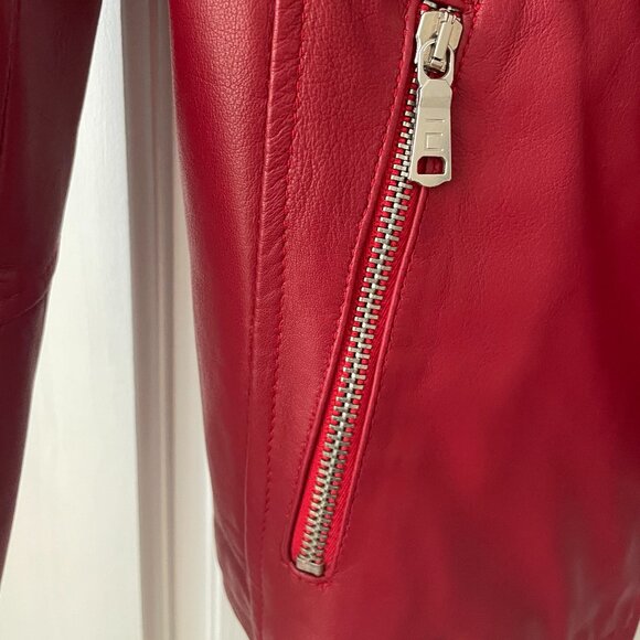 Emanuele Curvi Red Leather Jacket - Picture 7 of 7